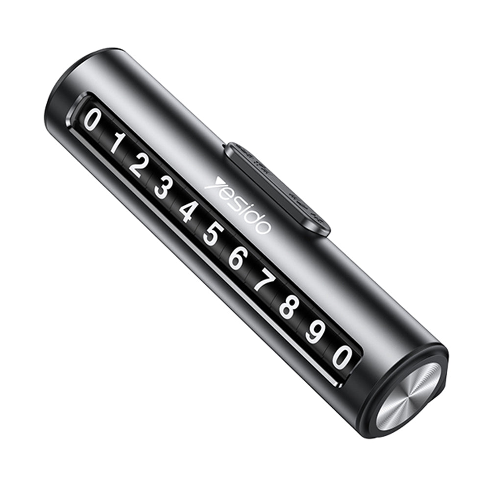 YESIDO C202 Adhesive Base Aluminum Alloy One Push Hidden Car Temporary Parking Plate YESIDO C202 Adhesive Base Aluminum Alloy One Push Hidden Car Temporary Parking Plate